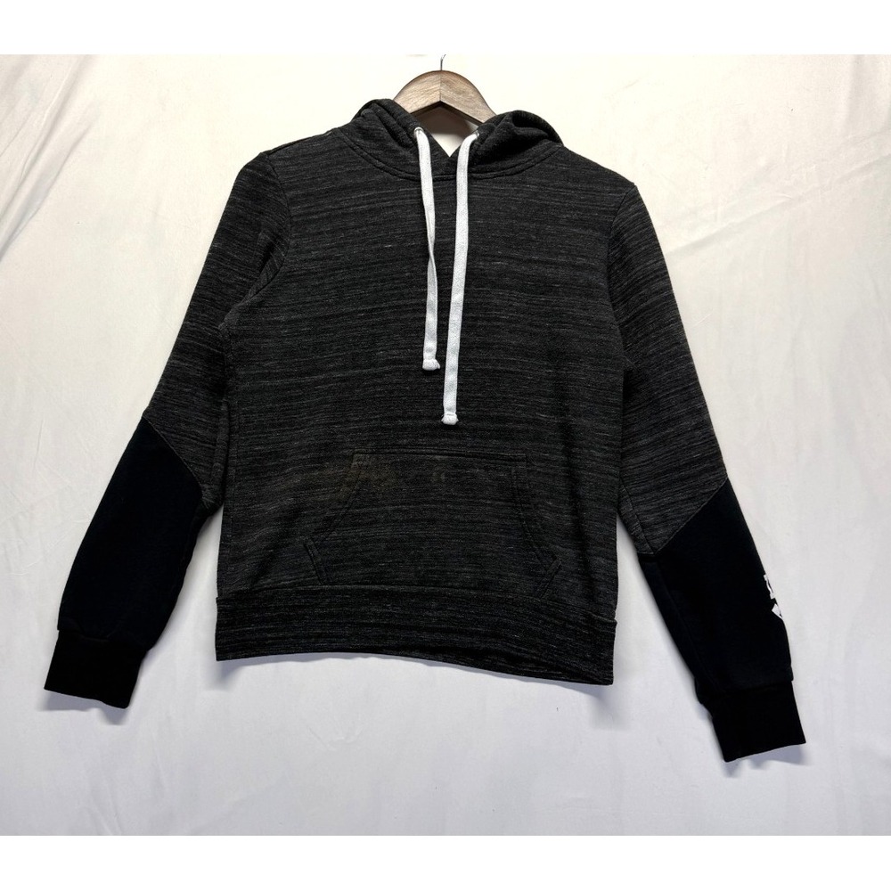 Reflex Hoodie Womens Medium Dark Gray Space Dye Fleece Lined Sequin Love Logo